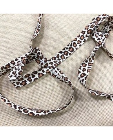 250 Metre Desenli Biye - 2 Cm Leopar Tarçın Koton Biye 250 Metre Desenli Biye - 2 Cm Leopar Tarçın Koton Biye