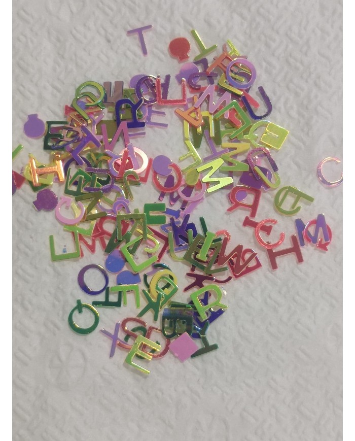 Glitter Harf Pul Karışık Renk 5 gr