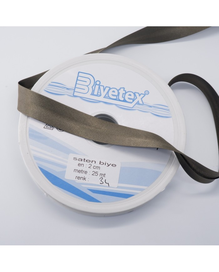 250 Metre - Saten Biye - 2 Cm Biyetex - No 034