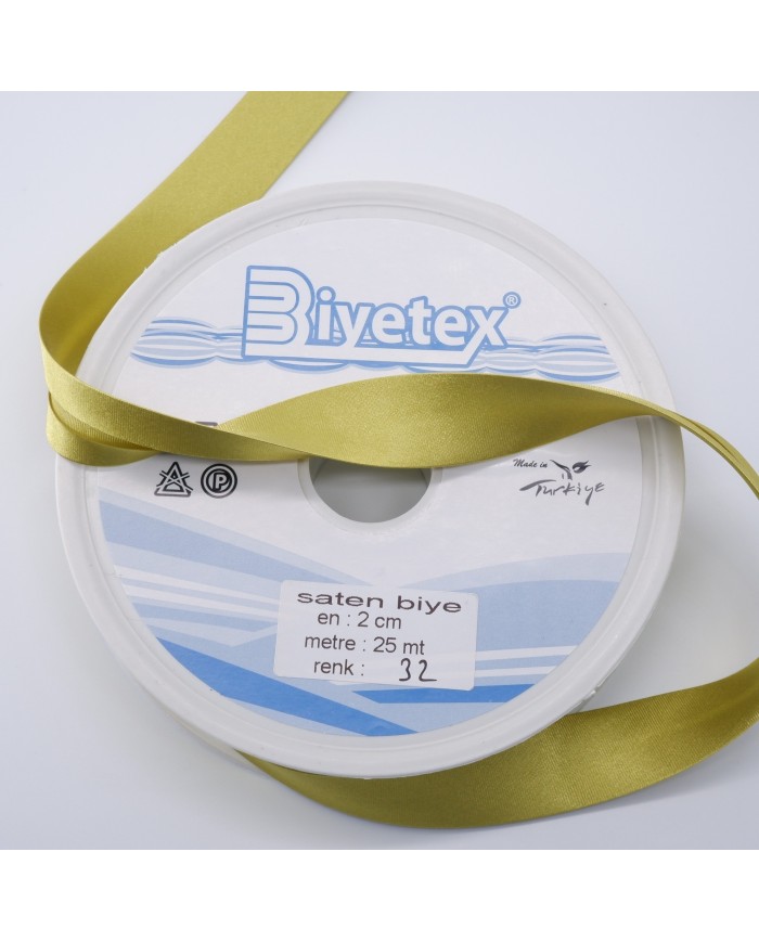 250 Metre - Saten Biye - 2 Cm Biyetex - No 032