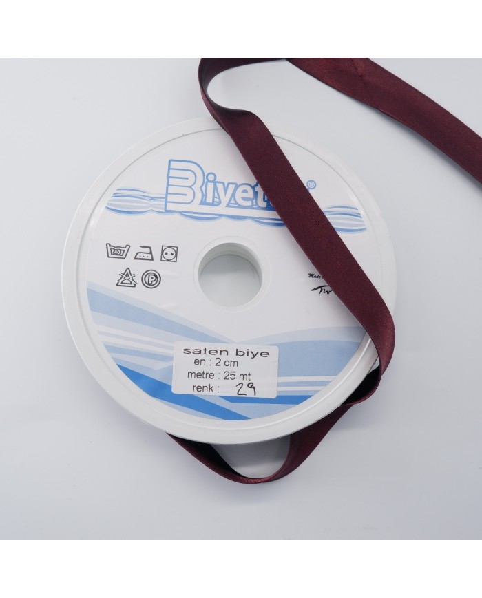250 Metre - Saten Biye - 2 Cm Biyetex - No 029