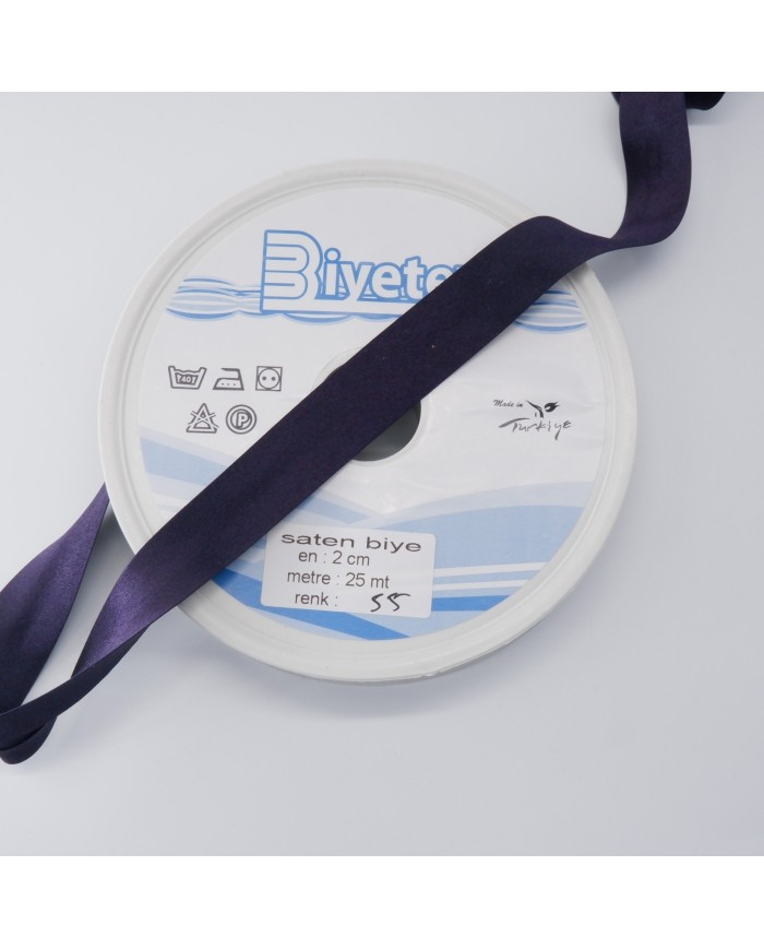 250 Metre - 2 Cm Biyetex Saten Biye - No 055