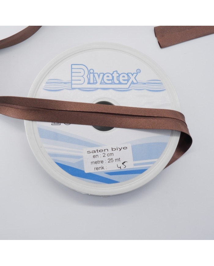 250 Metre - 2 Cm Biyetex Saten Biye - No 045 250 Metre - 2 Cm Biyetex Saten Biye - No 045