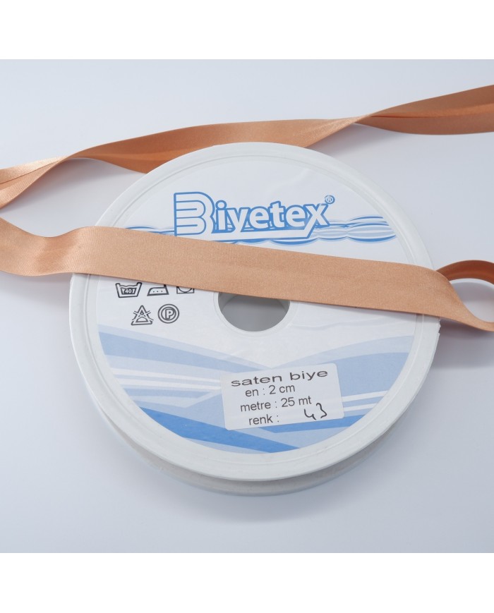 250 Metre - 2 Cm Biyetex Saten Biye - No 043
