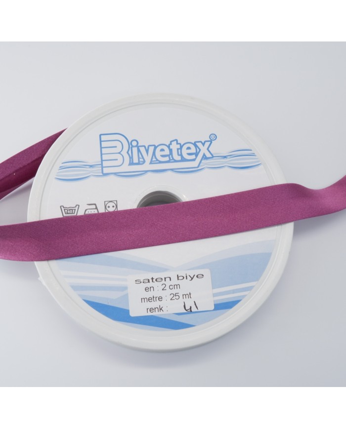 250 Metre - 2 Cm Biyetex Saten Biye - - No 041