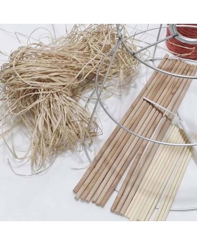 25 Adet - Bambu çubuk - 5 mm x 18 cm ebatlarında