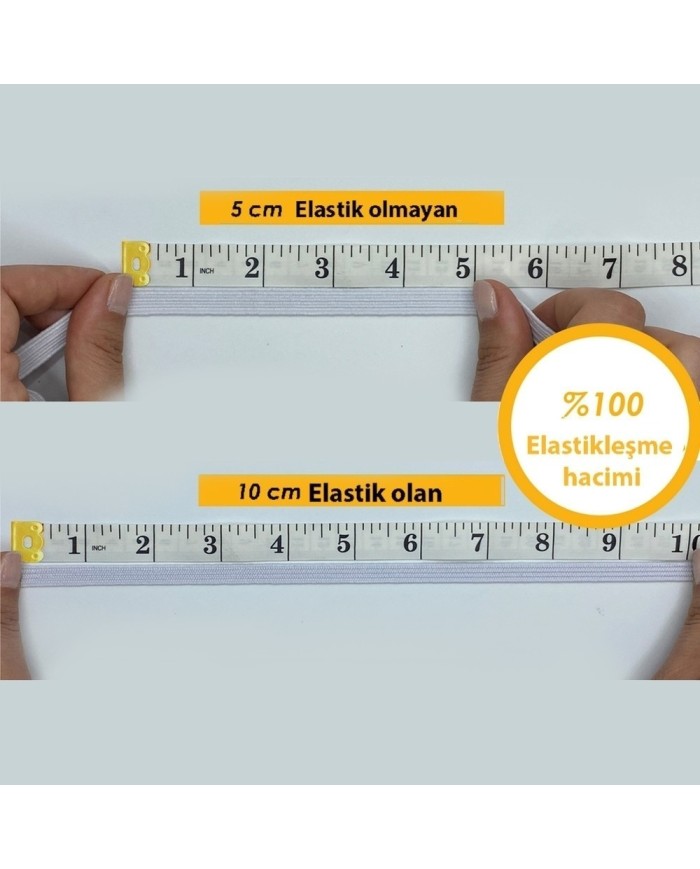 15mm Turuncu Dokuma Lastik - 5 Metre