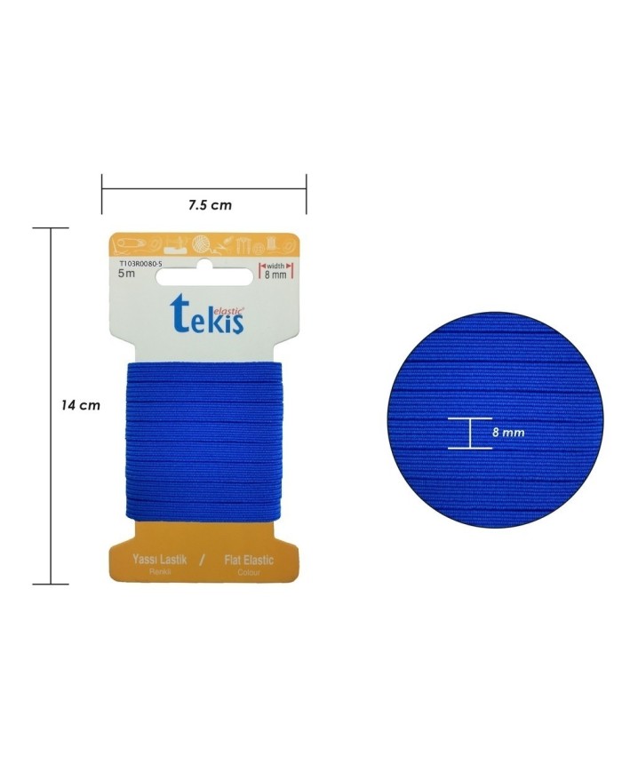 25mm Koyu Mavi Dokuma Lastik - 3 Metre