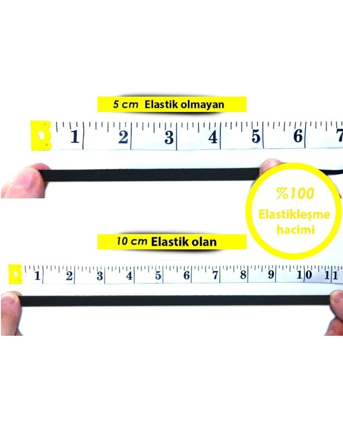 30mm Beyaz Dokuma Lastik - 10 Metre