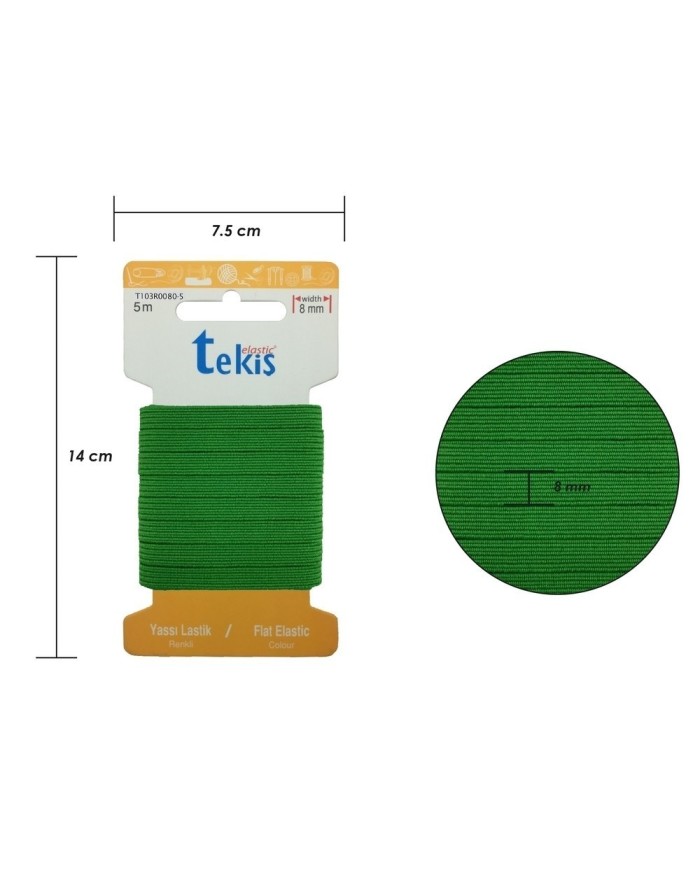 40mm Yeşil Dokuma Lastik - 3 Metre