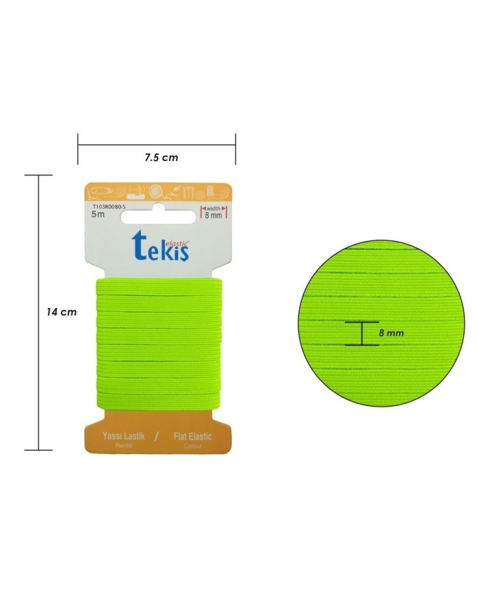 50mm Açık Yeşil Dokuma Lastik - 3 Metre