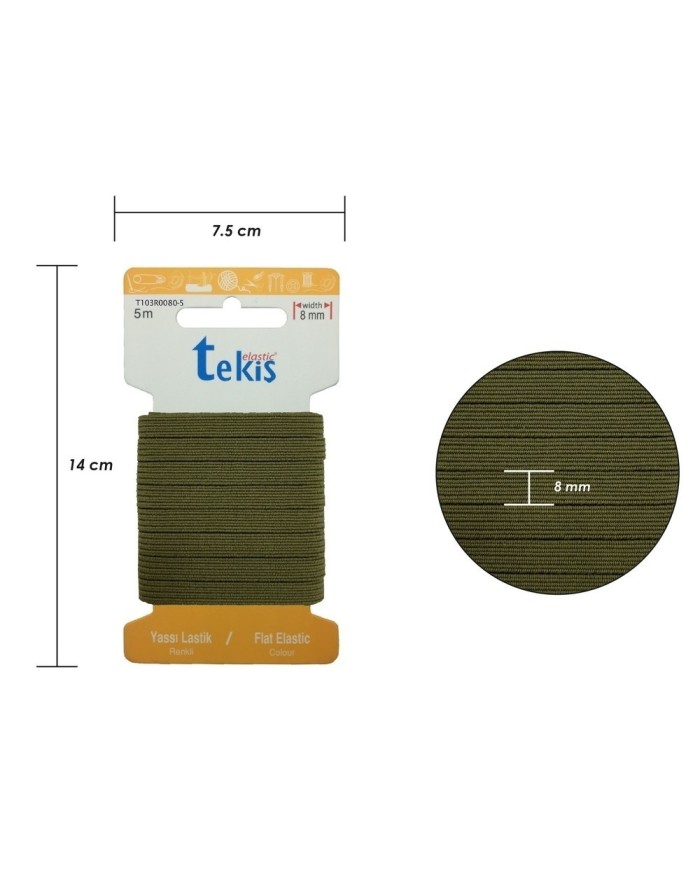 50mm Haki Dokuma Lastik - 10 Metre