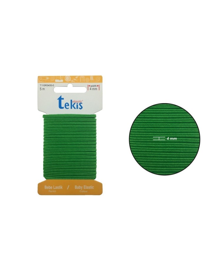 4mm Yeşil Bebe Lastik - 50 Metre