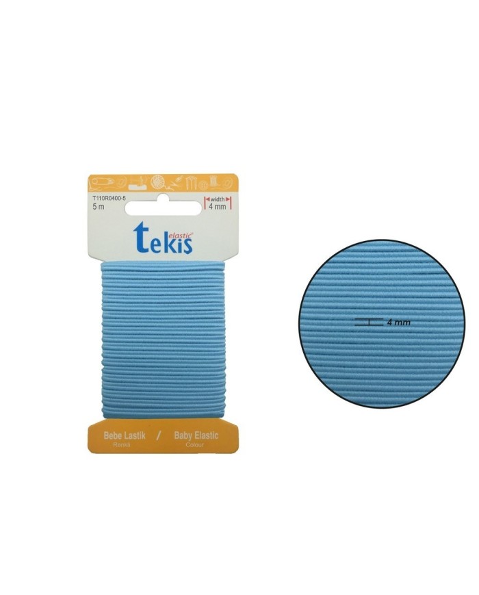 4mm Bebe Mavisi Bebe Lastik - 50 Metre