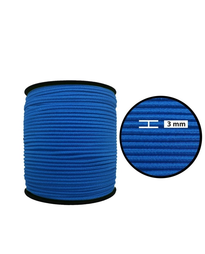 3 mm Yuvarlak Lastik-5 Metre Koyu Mavi Yuvarlak Lastik