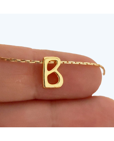 \\"B\\" Mini Harfler Lak Kaplama Gold - 3 Adet