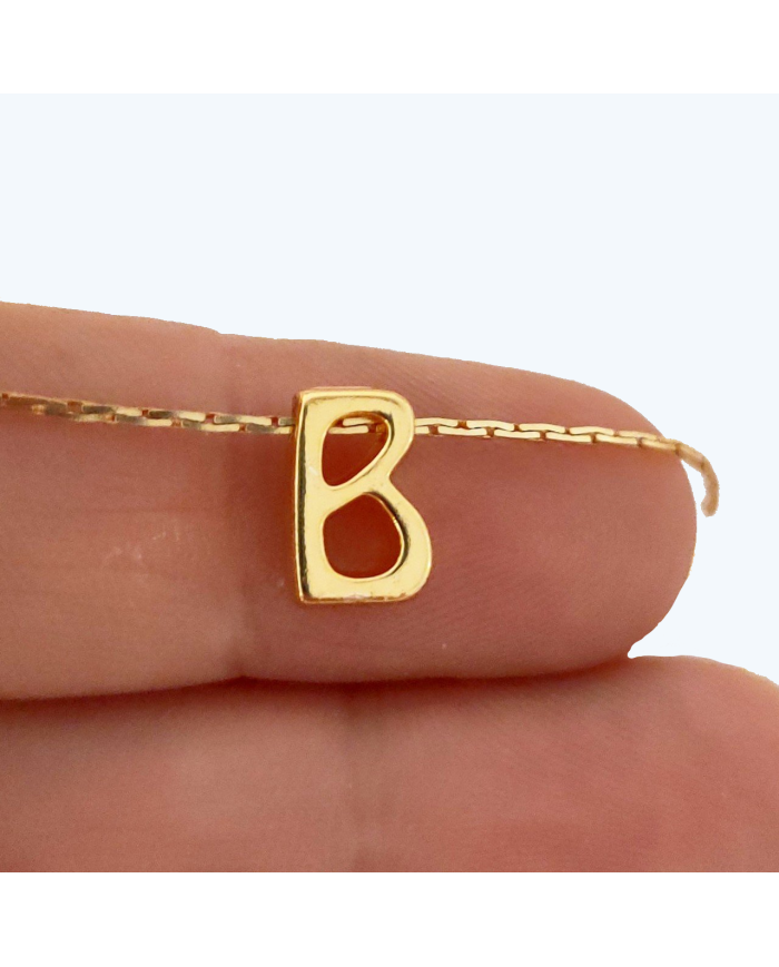 \\"B\\" Mini Harfler Lak Kaplama Gold - 3 Adet