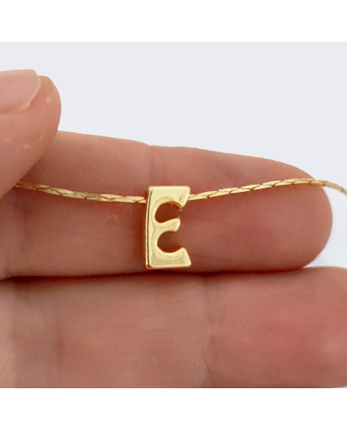\\"E\\" Mini Harfler Lak Kaplama Gold - 3 Adet