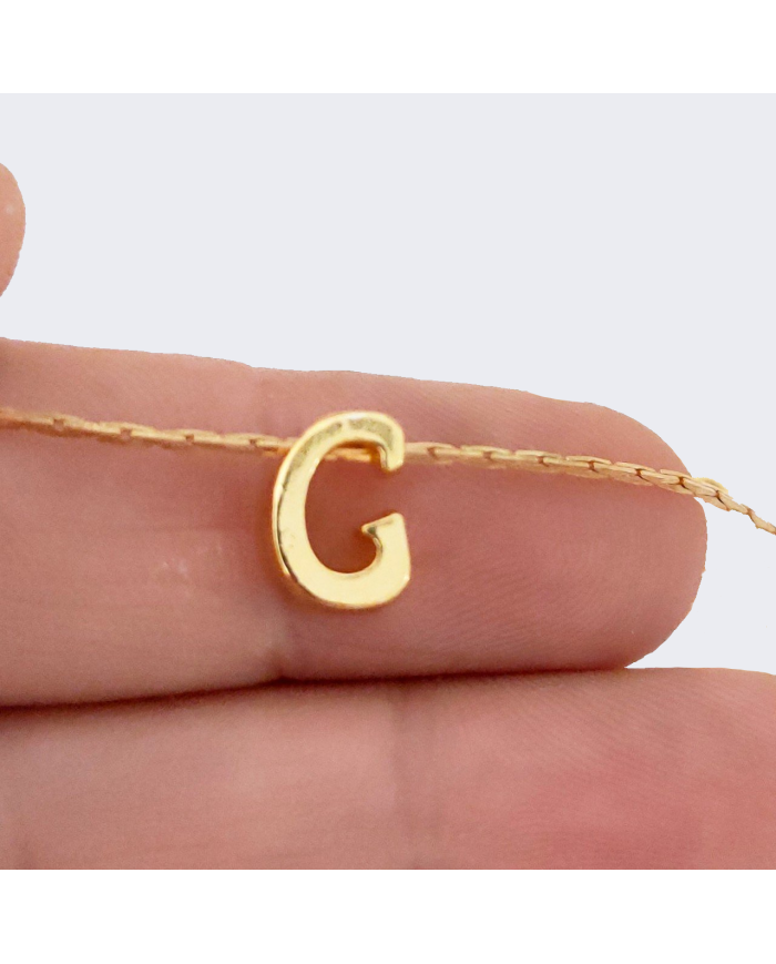 \\"G\\" Mini Harfler Lak Kaplama Gold - 3 Adet