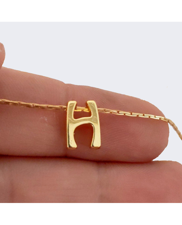\\"H\\" Mini Harfler Lak Kaplama Gold 3 Adet