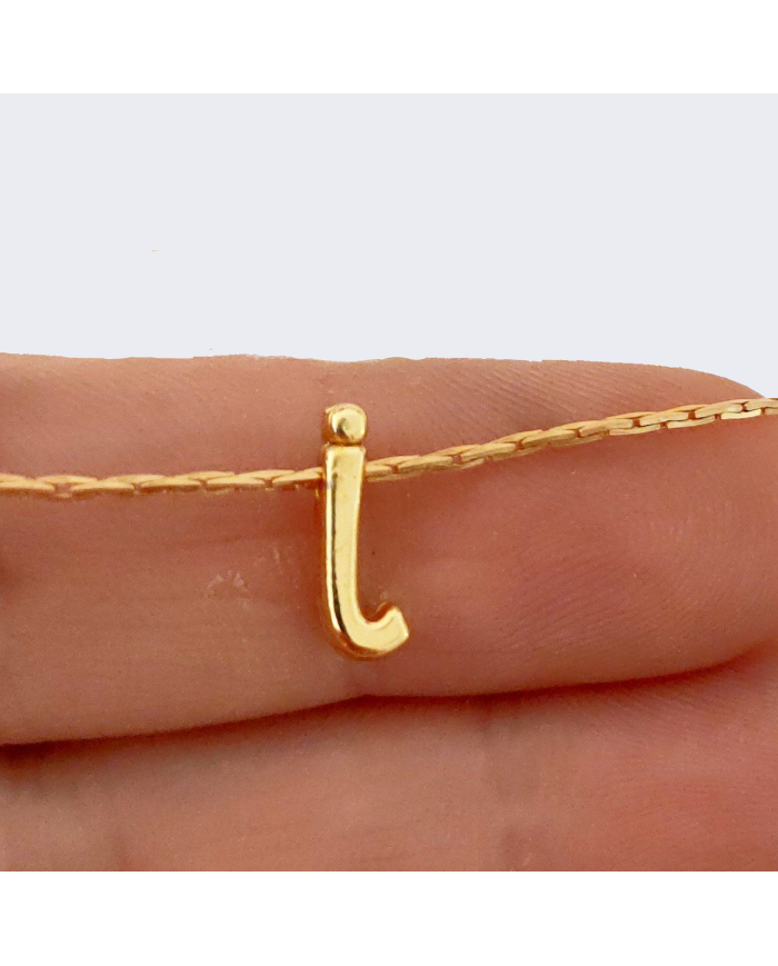\\"J\\" Mini Harfler Lak Kaplama Gold - 3 Adet