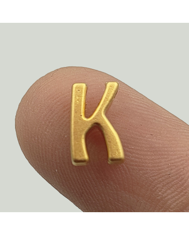 \\"K\\" Mini Harfler Lak Kaplama Gold - 3 Adet