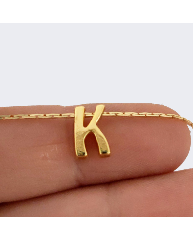 \\"K\\" Mini Harfler Lak Kaplama Gold - 3 Adet