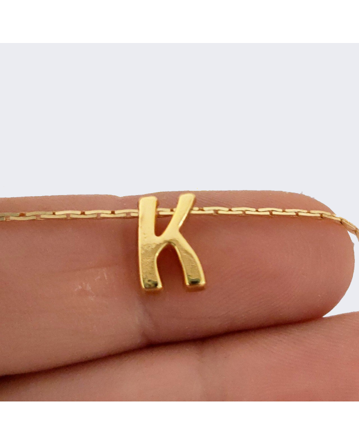 \\"K\\" Mini Harfler Lak Kaplama Gold - 3 Adet