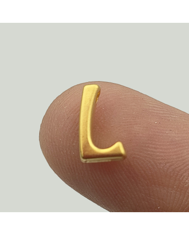 \\"L\\" Mini Harfler Lak Kaplama Gold - 3 Adet