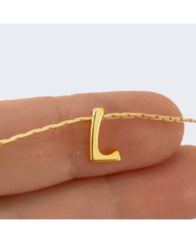 \\"L\\" Mini Harfler Lak Kaplama Gold - 3 Adet