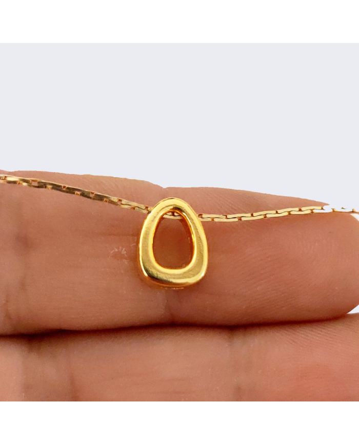 \\"O\\" Mini Harfler Lak Kaplama Gold - 3 Adet