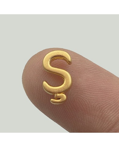 \\"Ş\\" Mini Harfler Lak Kaplama Gold - 3 Adet