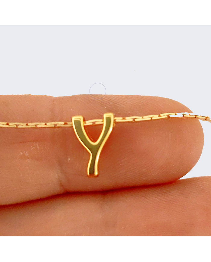 \\"Y\\" Mini Harfler Lak Kaplama Gold - 3 Adet