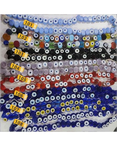 İpe Dizili Cam Nazar Boncuk - Kırmızı - 1 Dizi