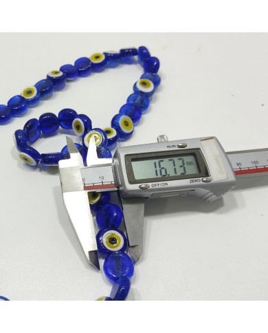 İpe Dizili Cam Nazar Boncuk - Lacivert - 1 Dizi