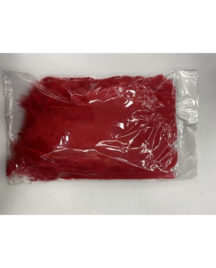 50 Adet - Tek Kaz Tüyü Kırmızı