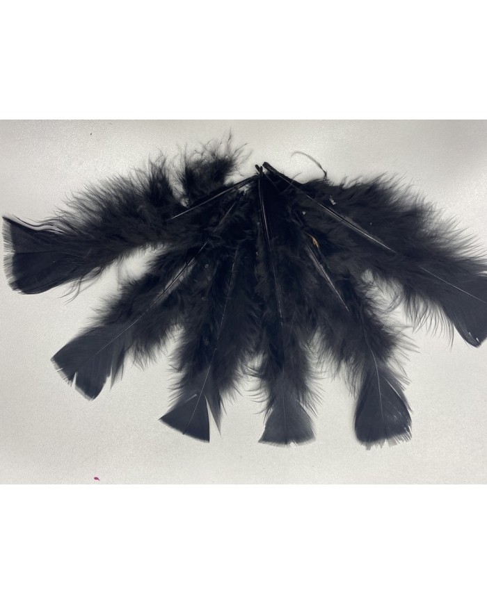 50 Adet - Tek Kaz Tüyü Siyah