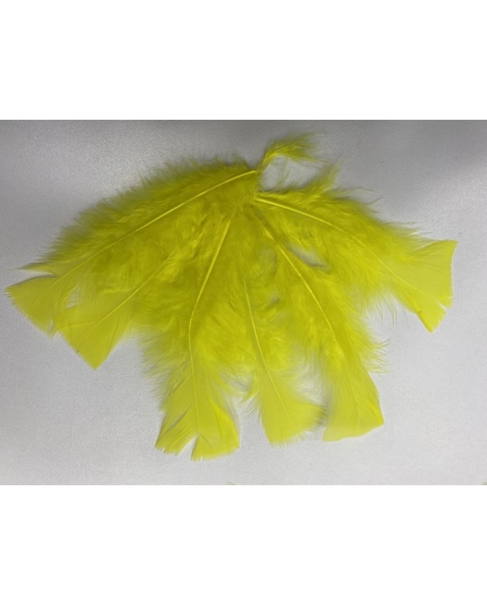 50 Adet - Tek Kaz Tüyü Sarı