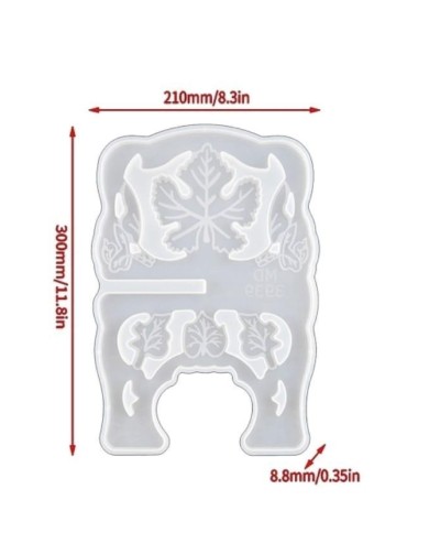 Yaprak desenli Rahle BİR ADET SİLİKON KALIP -Kod:371 Yaprak desenli Rahle BİR ADET SİLİKON KALIP -Kod:371