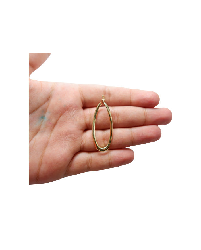 Elips Model Metal kolye Ucu - Gold