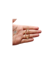 Elips Model Metal kolye Ucu - Gold