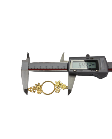 Pirinç Halka Kar Tanesi Kolye Ucu - Bijuteri Takı