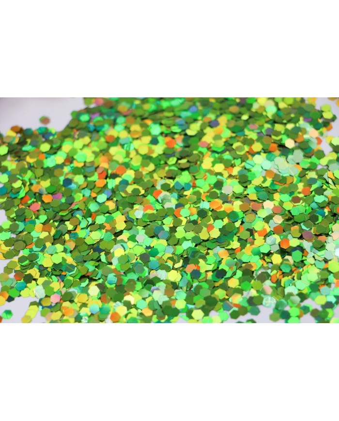 Altıgen epoksi ve kozmetik pulu Glitter 10Gr - Yeşil