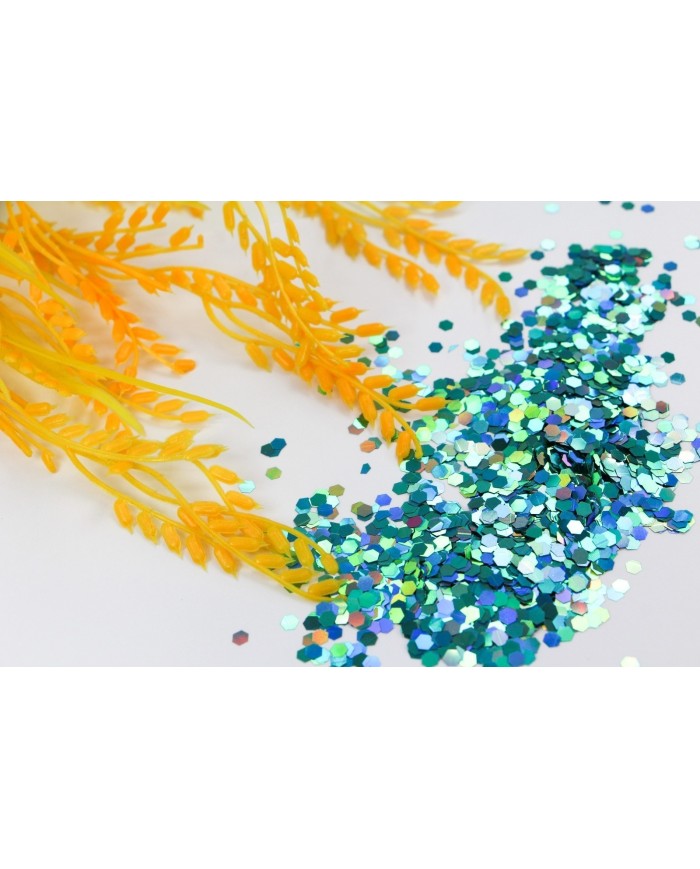 Altıgen epoksi ve kozmetik pulu Glitter 10Gr - Mavi