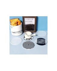 DESENLİ BARDAK ALTI SİLİKON EPOKSİ KALIP -117 x 117-Kod:393