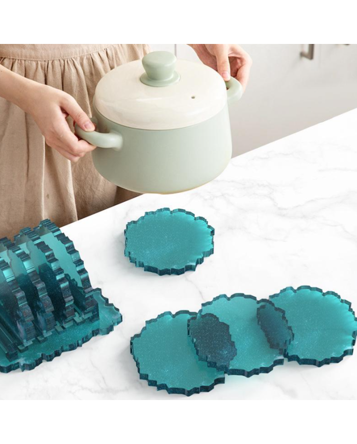 Tencere Tava Çaydanlık Altlığı Silikon Kalıp Epoksi Döküm Kalıbı -Kod:394