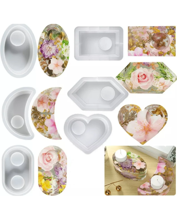 Mum Altlığı Silikon Kalıp Epoksi Döküm Kalıbı-Kod:1043