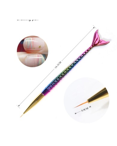 Epoksi Tırnak Boya Fırçası - balık desen üçlü set