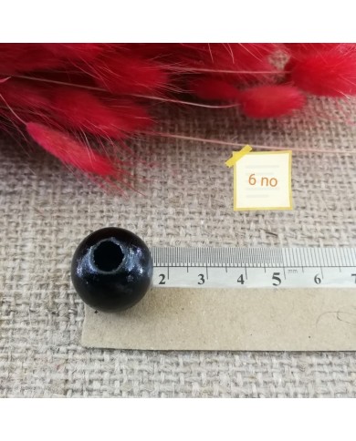 Ahşap Boncuk - 1 Kg -No:6 - Kahverengi