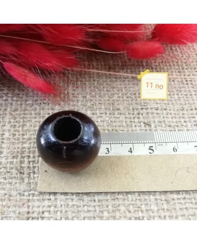 Ahşap Boncuk - 1 Kg -No:11 - Kahverengi